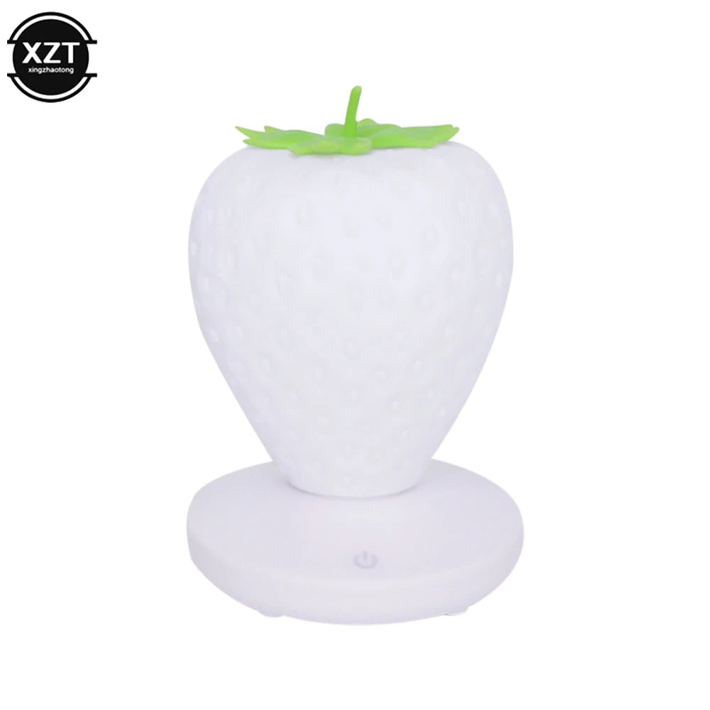 Đèn Ngủ LED Hình Dâu Tây Silicone