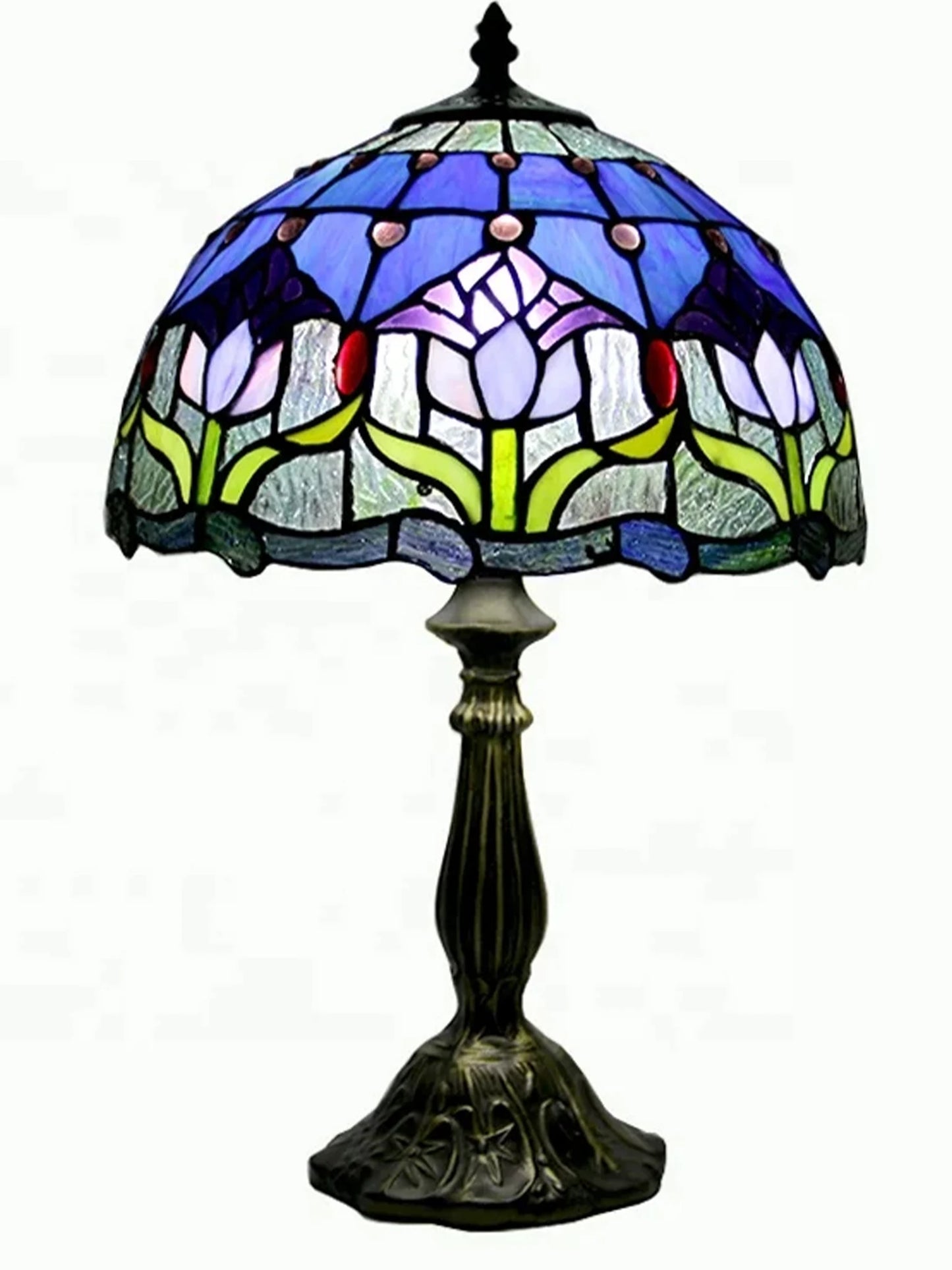 Đèn Bàn Kính Màu Tiffany Hoa Tulip