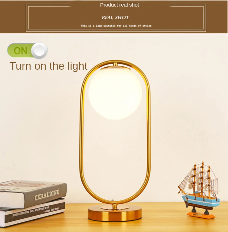 Đèn Bàn LED Bóng Thủy Tinh