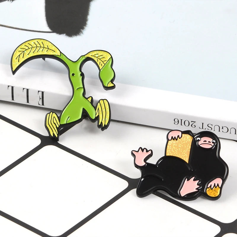 Ghim Cài Áo Bowtruckle & Niffler