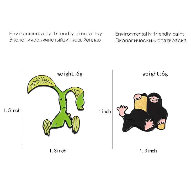 Ghim Cài Áo Bowtruckle & Niffler