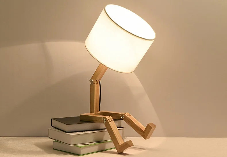 Đèn Bàn Hình Robot Có Thể Điều Chỉnh