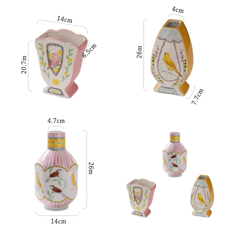 Bình Hoa Gốm Sứ Hình Chim