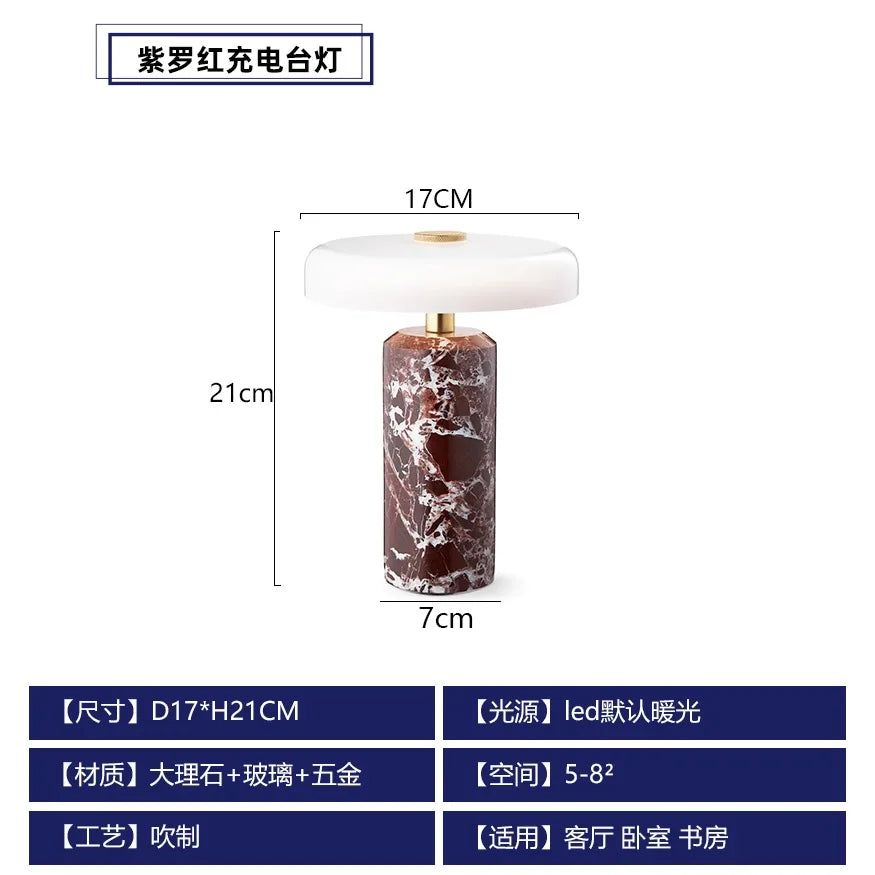 Đèn Bàn Cảm Ứng LED Vân Đá