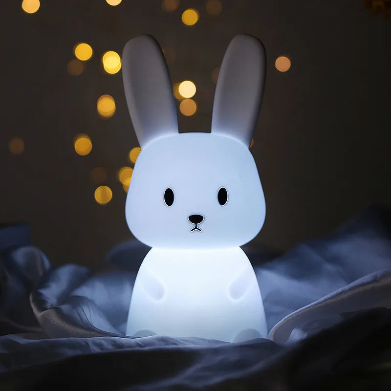 Đèn Ngủ LED Hình Thỏ Silicone