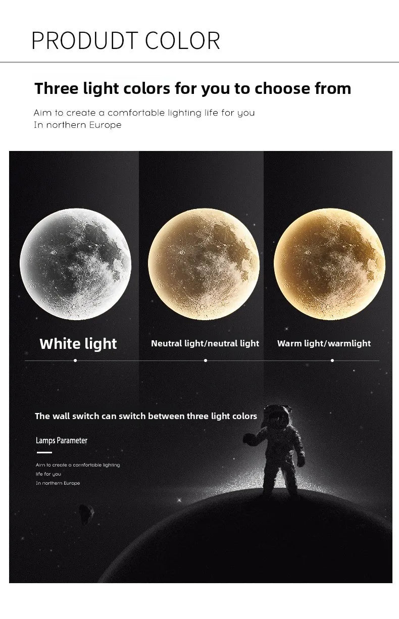 Đèn Tường/Trần LED Hình Mặt Trăng
