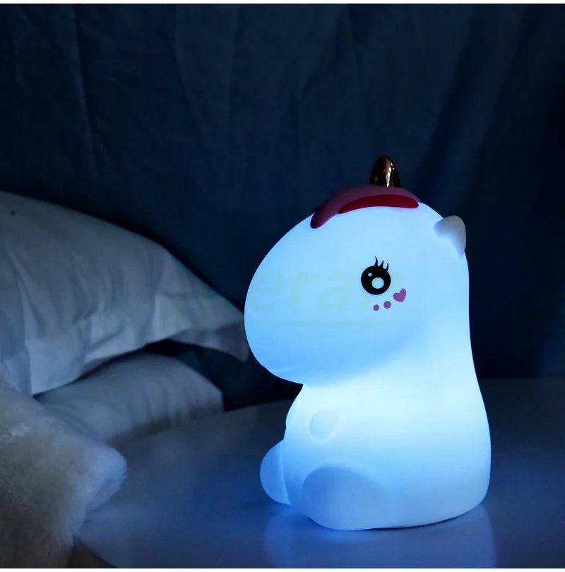 Đèn Ngủ LED Hình Kỳ Lân Silicone