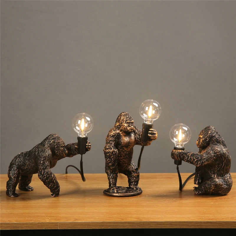 Đèn Bàn Resin Hình King Kong Nordic