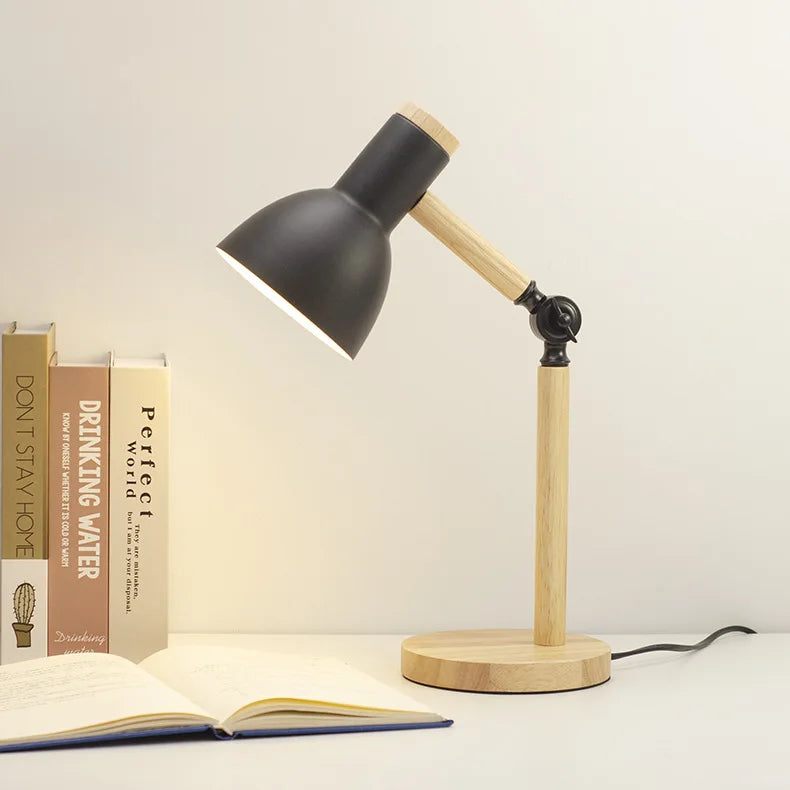 Đèn Bàn LED Gỗ Phong Cách Nordic