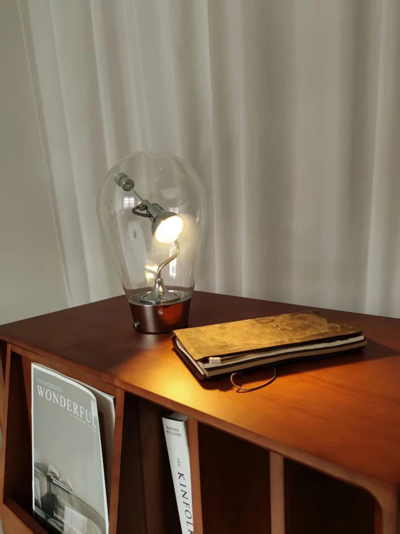 Đèn Bàn Thủy Tinh Trong Suốt