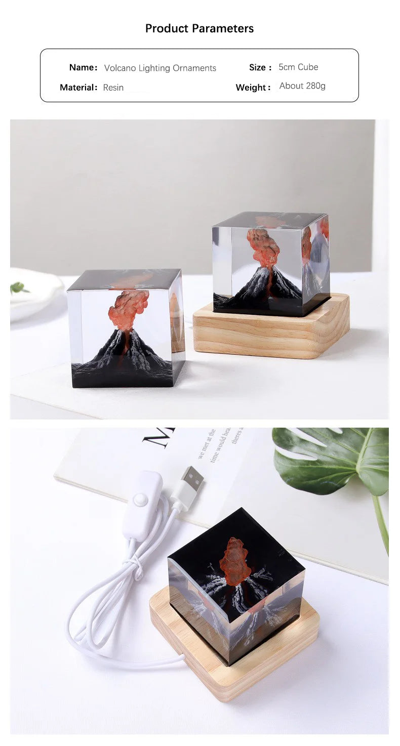 Đèn Ngủ 3D Núi Lửa Phun Trào