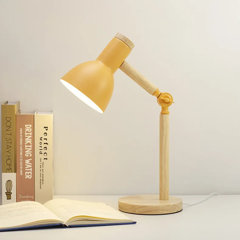 Đèn Bàn LED Gỗ Phong Cách Nordic