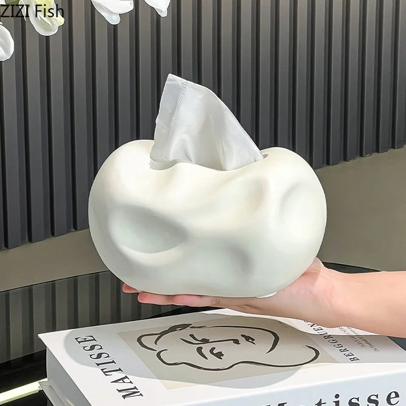 Hộp Đựng Giấy Gốm Sứ Kiểu Gợn Sóng