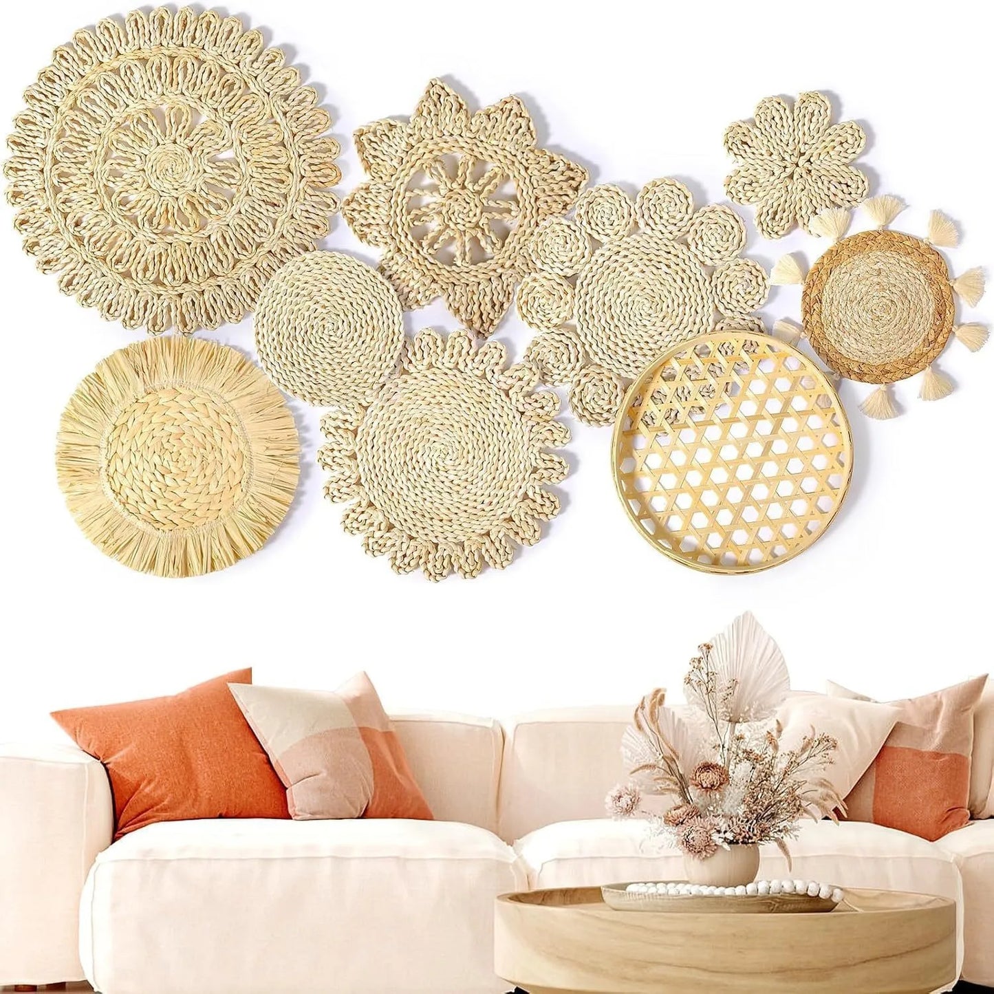 Đồ Treo Tường Boho Bằng Cỏ Tự Nhiên