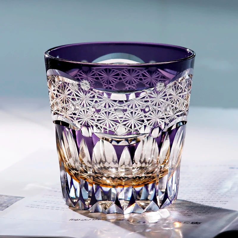 Ly Whisky Edo Kiriko Màu Tím