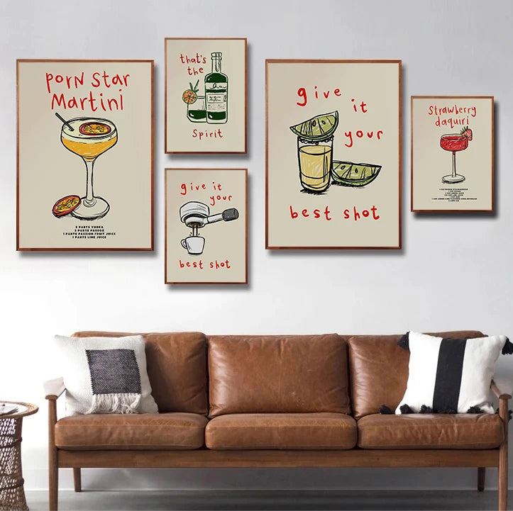 Tranh Canvas Retro Chủ Đề Bếp