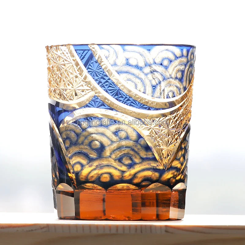 Ly Whisky Thủy Tinh Màu Hổ Phách