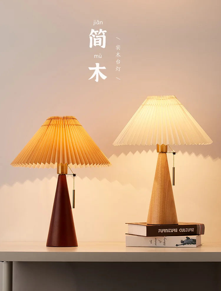 Đèn Bàn Gỗ Nguyên Khối