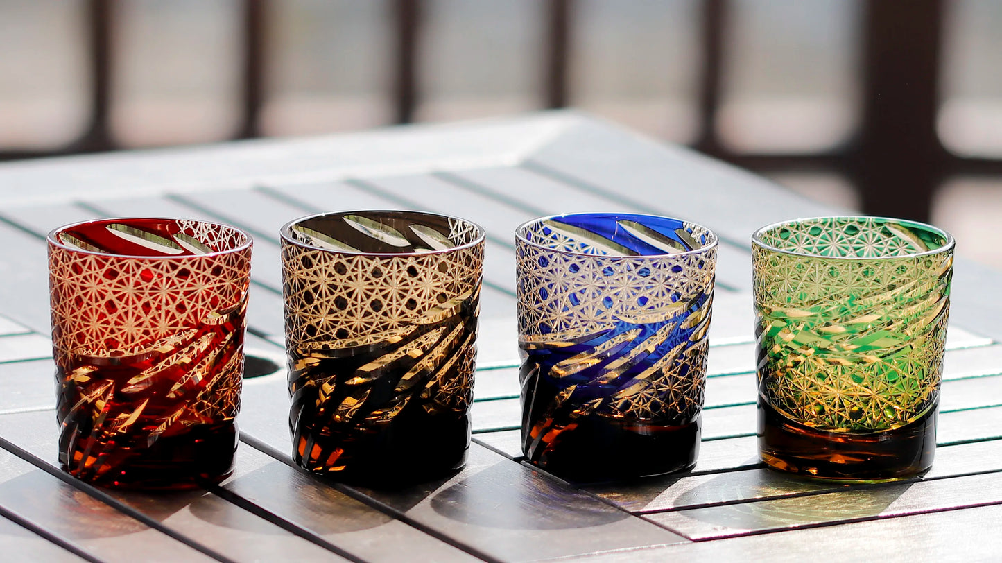 Ly Thủy Tinh Whiskey Edo Kiriko