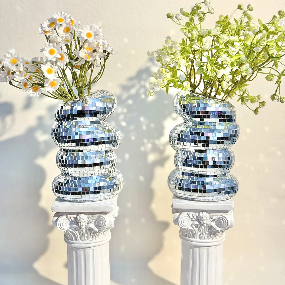 Bình Hoa Disco Ball Xoắn Ốc