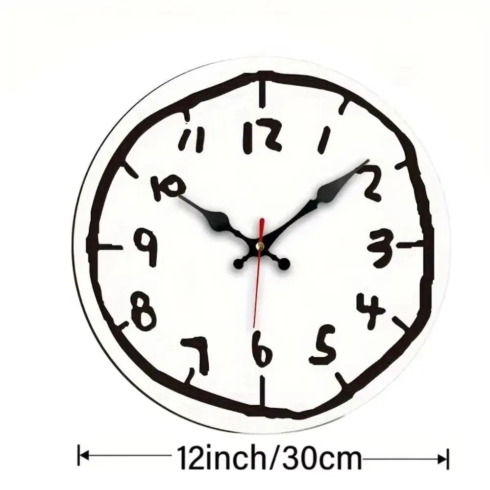 Đồng Hồ Gỗ Tròn Hoạt Hình Hiện Đại