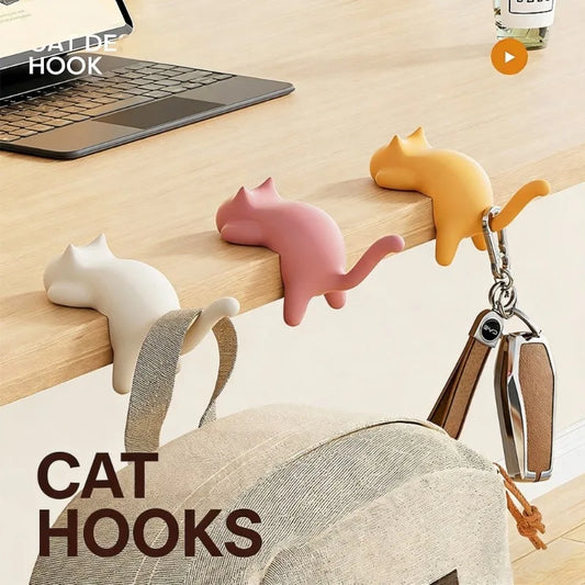 Móc Treo Cặp Hình Mèo Để Bàn