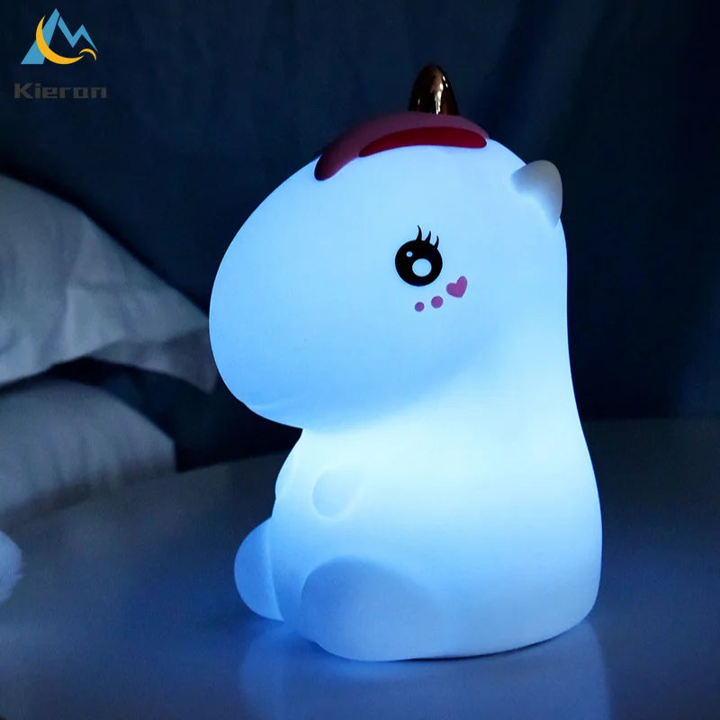 Đèn Ngủ LED Hình Kỳ Lân Silicone