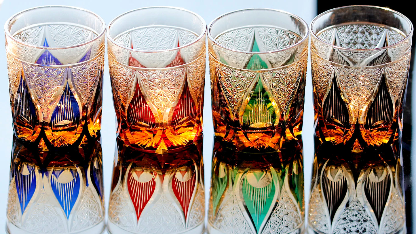 Ly Thủy Tinh Whiskey Edo Kiriko