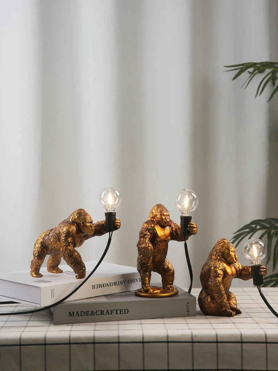 Đèn Bàn Resin Hình King Kong Nordic
