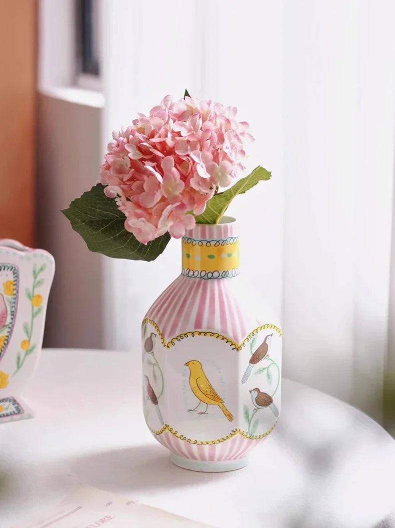 Bình Hoa Gốm Sứ Hình Con Chim
