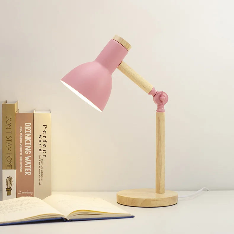 Đèn Bàn LED Gỗ Phong Cách Nordic