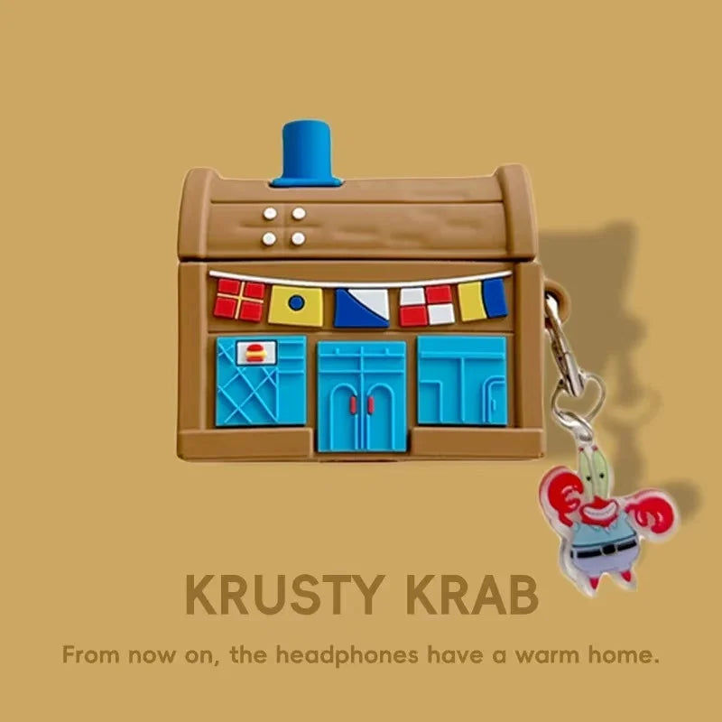 Ốp AirPods Hình Krusty Krab Kèm Charm