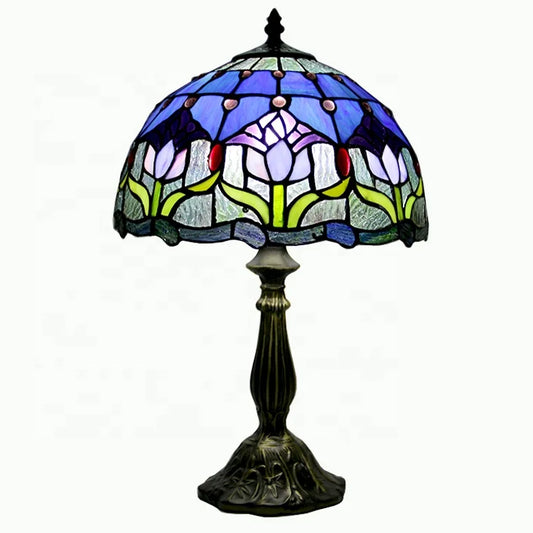 Đèn Bàn Kính Màu Tiffany Hoa Tulip