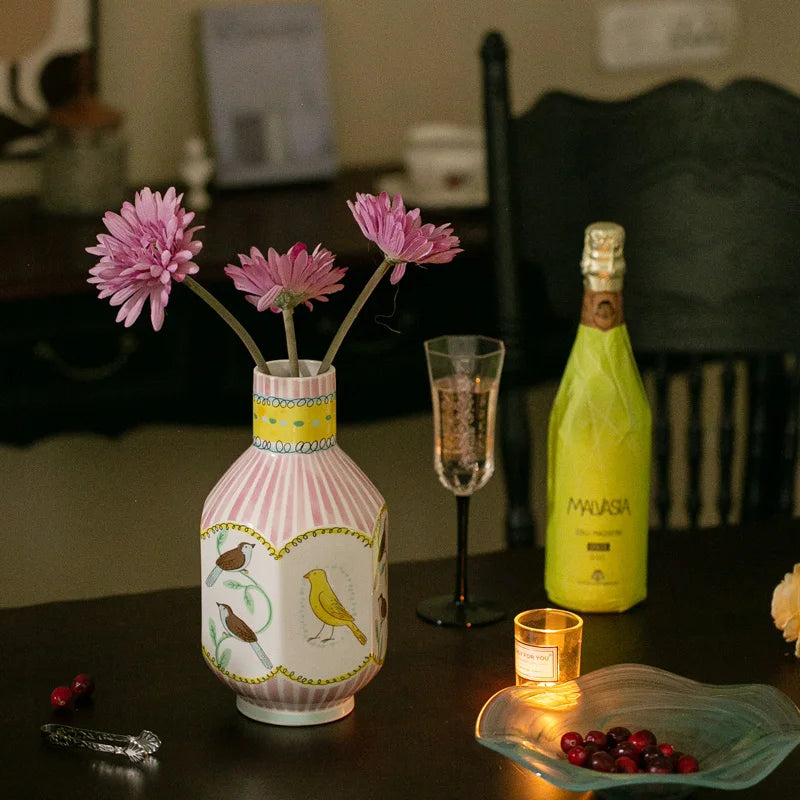 Bình Hoa Gốm Sứ Hình Chim