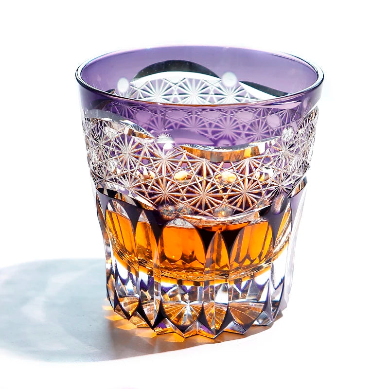 Ly Whisky Edo Kiriko Màu Tím