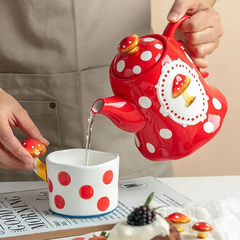 Bộ Đồ Ăn Gốm Sứ Hình Nấm 3D