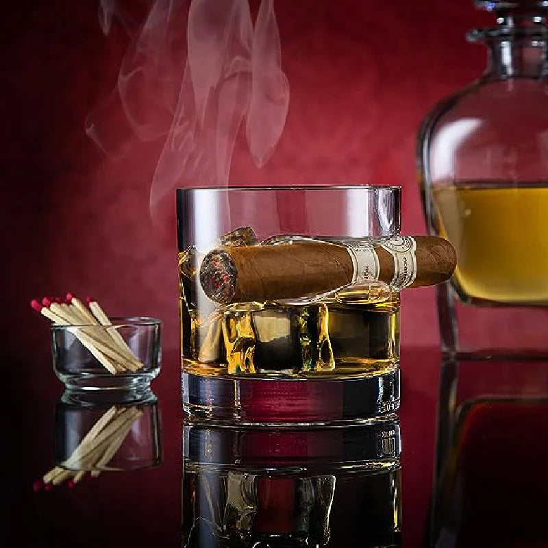 Ly Whiskey Davidoff Tích Hợp Khay Đỡ Xì Gà