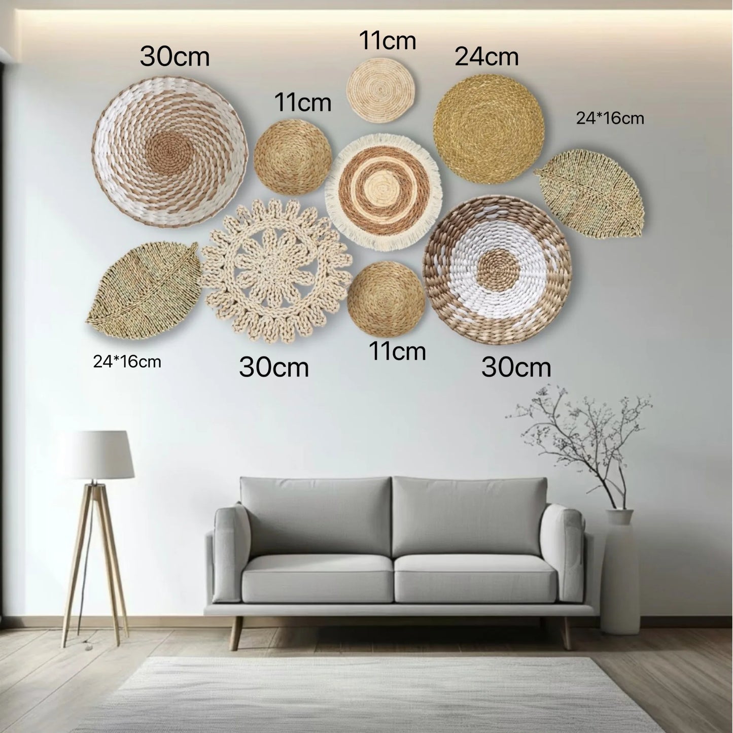 Đồ Treo Tường Boho Bằng Cỏ Tự Nhiên