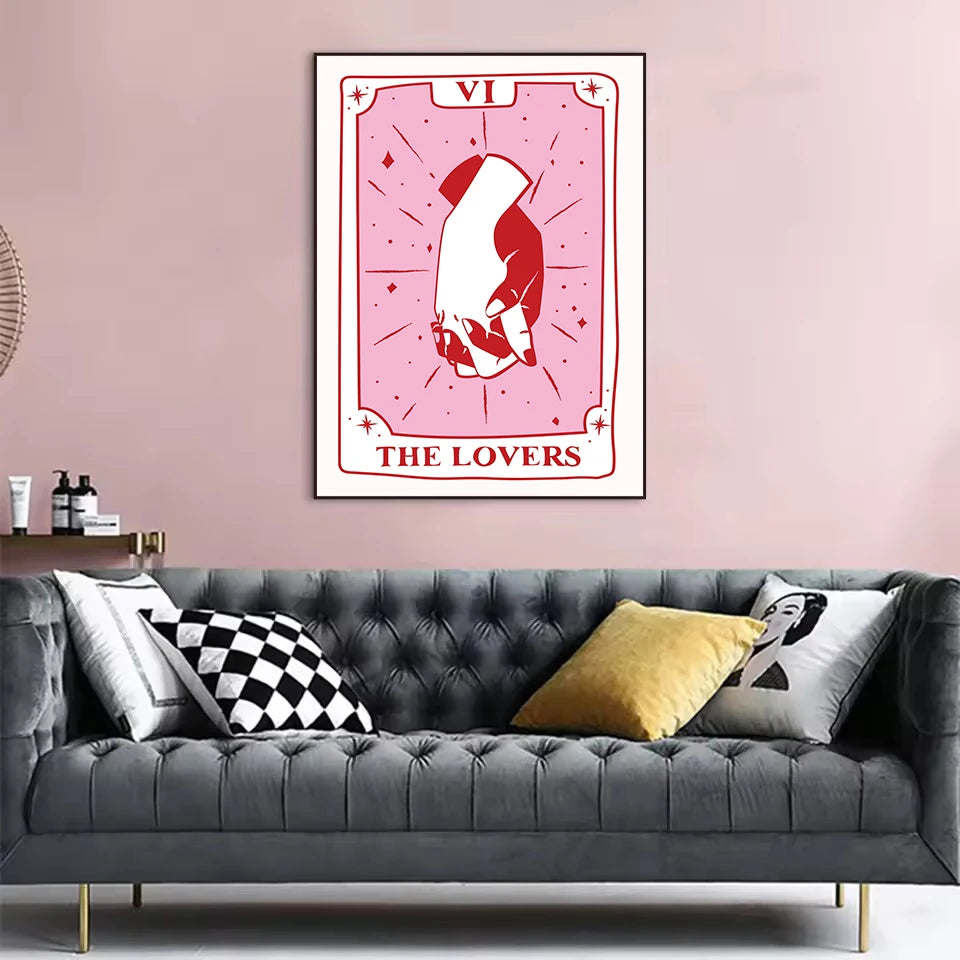 Tranh Canvas Retro Hồng