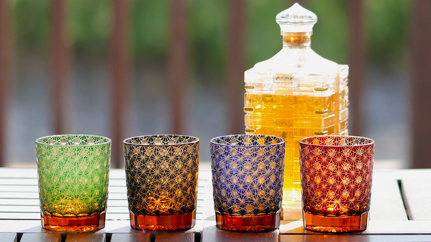 Ly Whisky Thủy Tinh Màu Hổ Phách