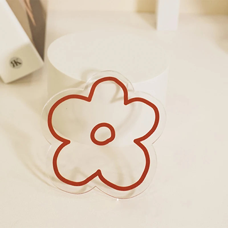 Lót Ly Hình Hoa Acrylic Trong Suốt