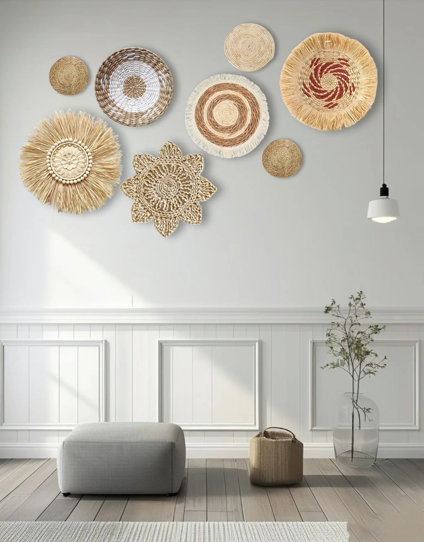 Đồ Treo Tường Boho Bằng Cỏ Tự Nhiên