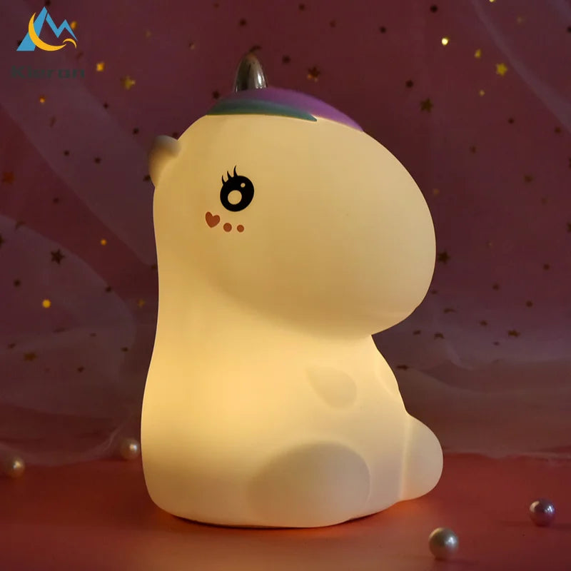 Đèn Ngủ LED Hình Kỳ Lân Silicone