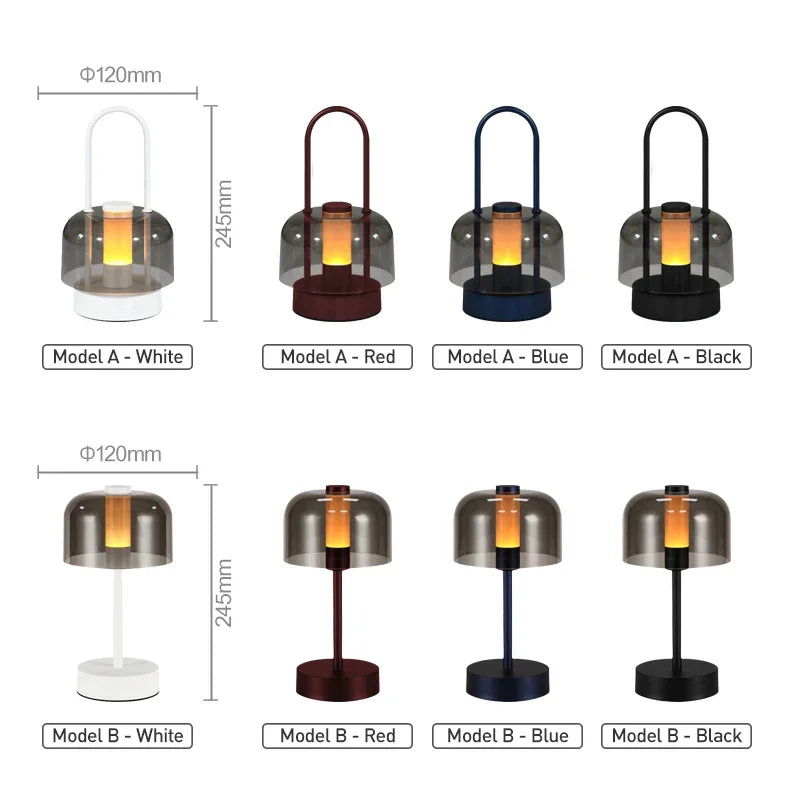 Đèn Bàn Sạc Pin Phong Cách Retro