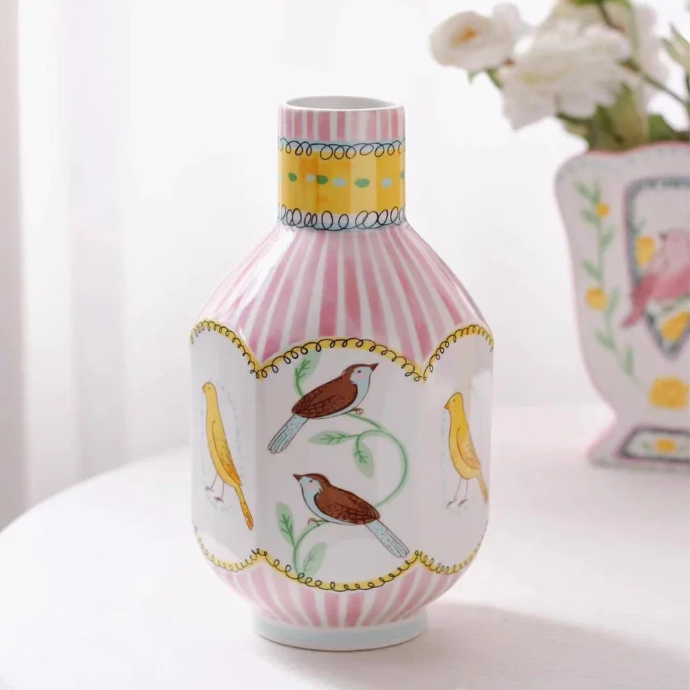 Bình Hoa Gốm Sứ Hình Con Chim