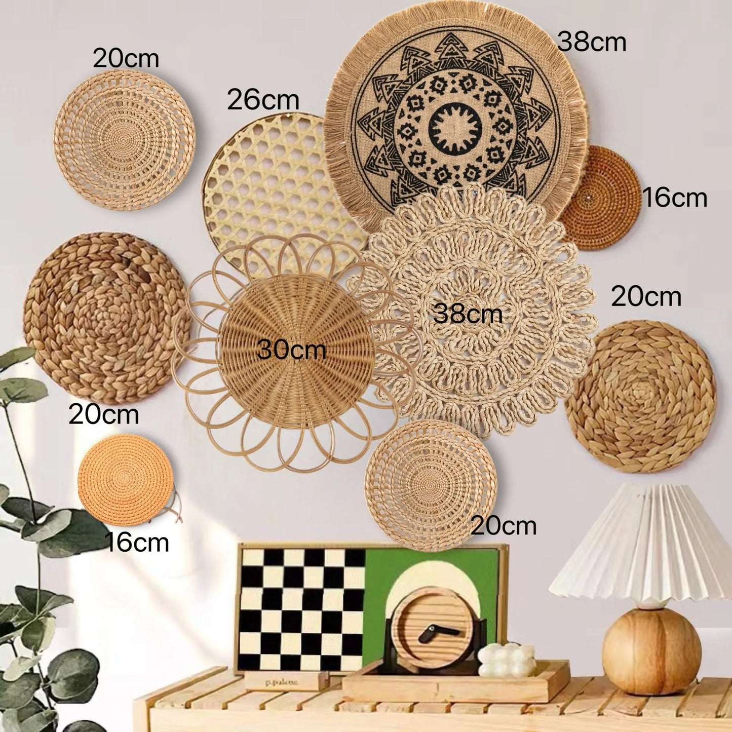 Đồ Treo Tường Boho Bằng Cỏ Tự Nhiên