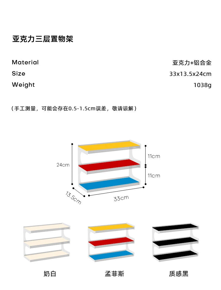 Kệ Lưu Trữ Acrylic Ba Tầng