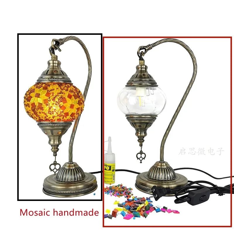 Bộ Nguyên Liệu Tự Làm Đèn Bàn Khảm Mosaic