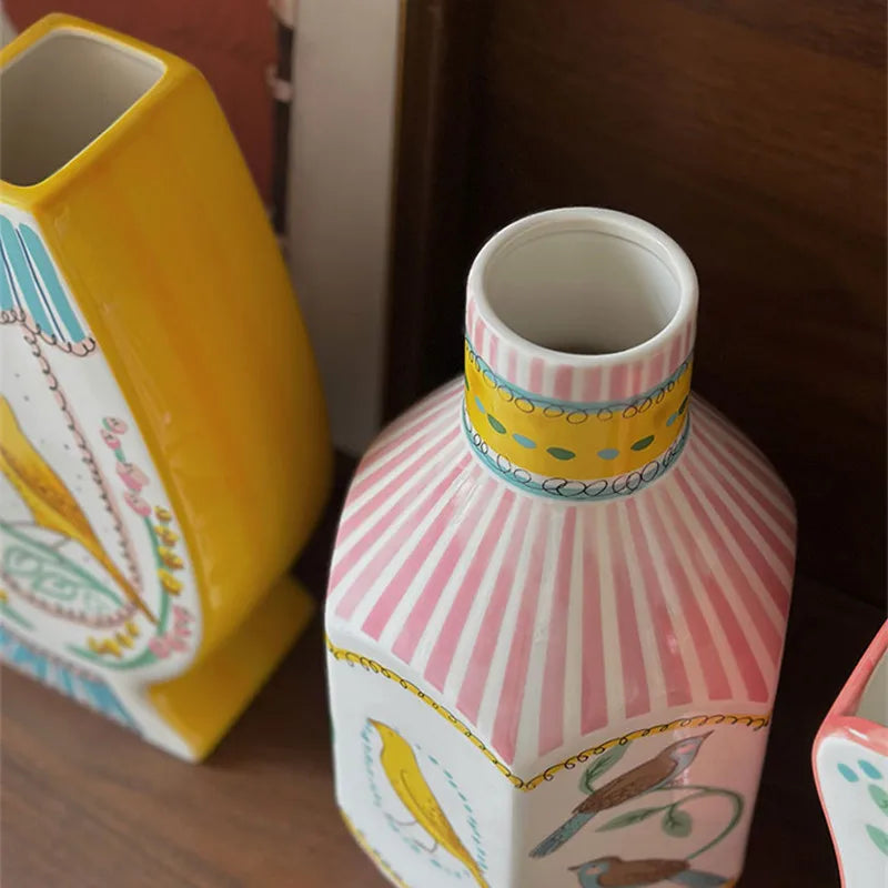 Bình Hoa Gốm Sứ Hình Chim