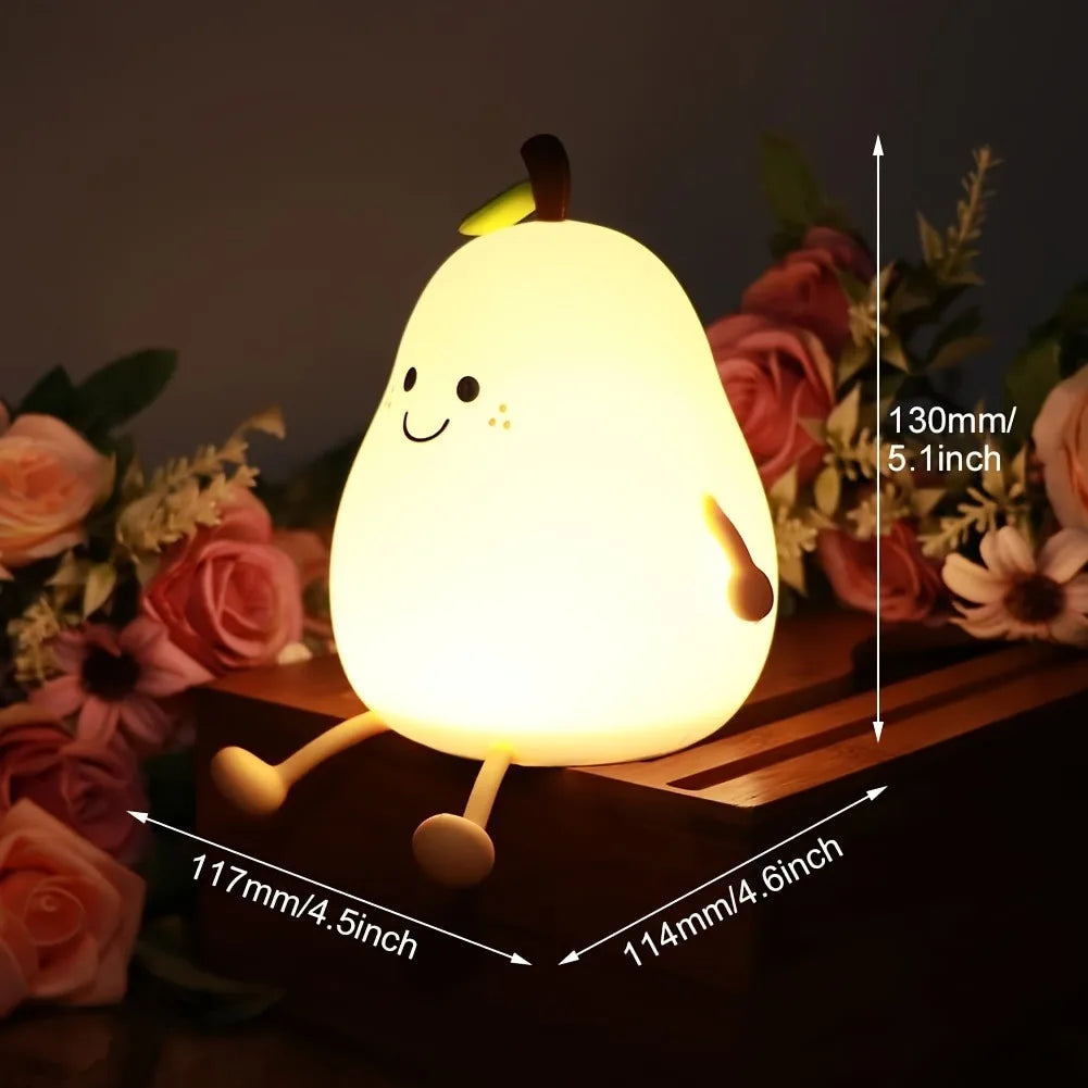 Đèn Ngủ Hình Quả Lê Silicone